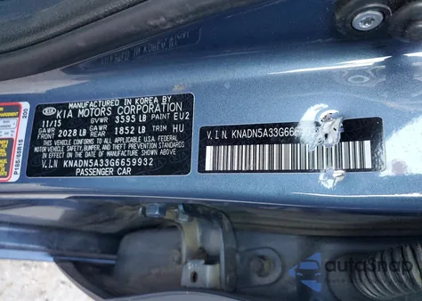 2016 Kia Rio Ex z USA, uszkodzony, nr VIN KNADN5A33G6659932